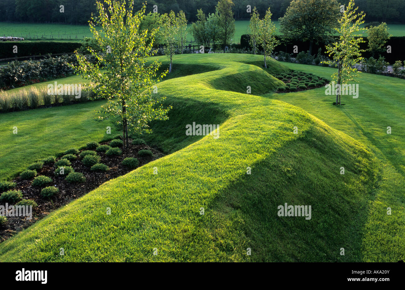 Das Wrekin Garten Shropshire Design Alan Gärtner RasenErdarbeiten