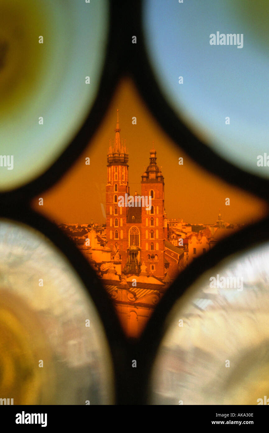 St Marys Mary Church Markt Quadrat Krakau Stockfoto