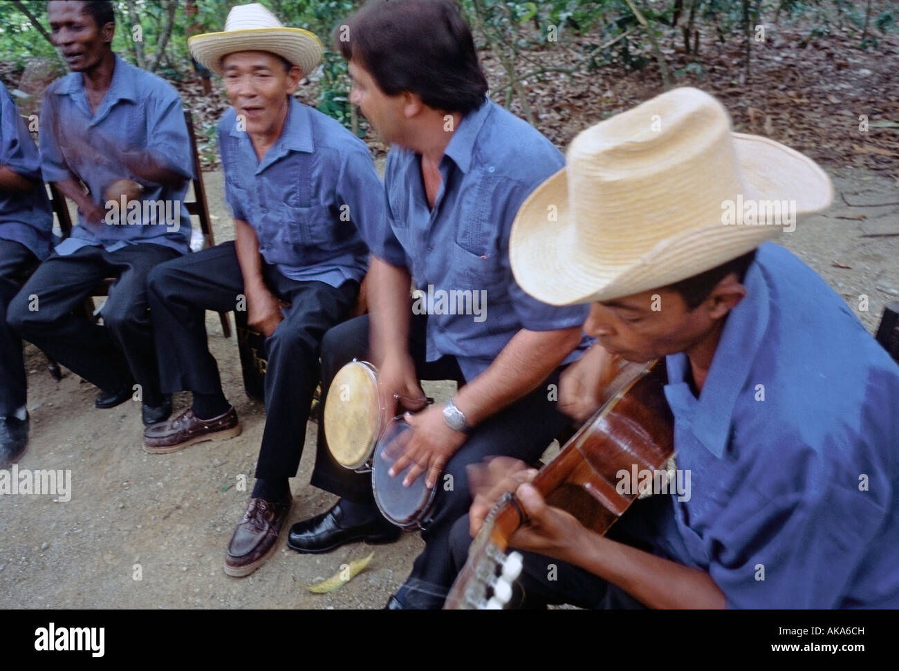 Musikalische Gruppe durchführen. Baracoa Kuba Stockfoto