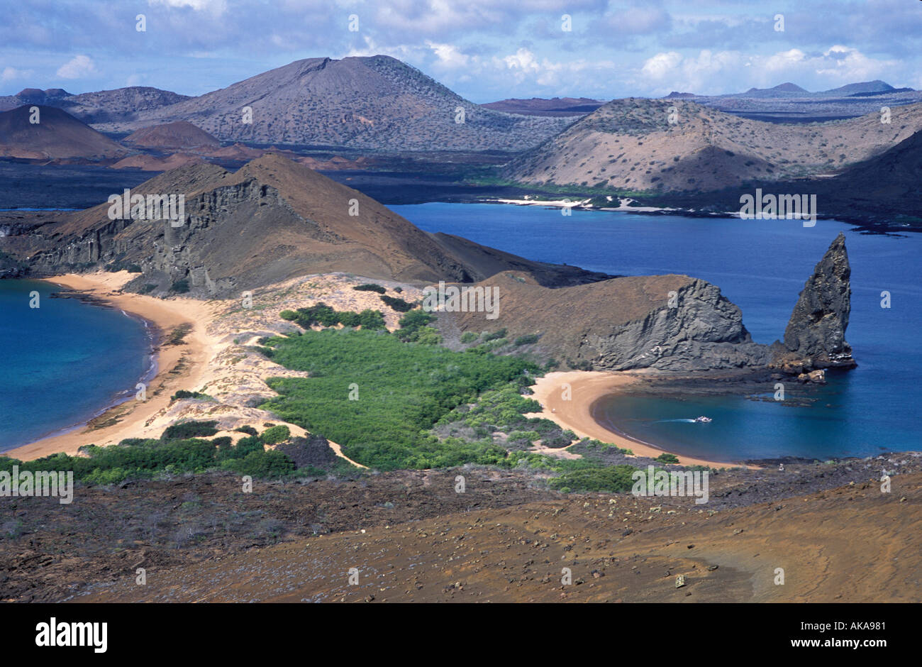 Ansicht von Bartolome Insel s Strände Galapagos-Inseln Stockfoto