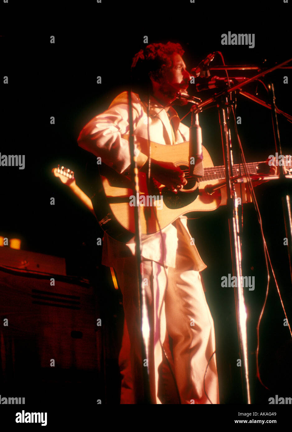 BOB DYLAN beim Isle Of Wight Festival im Jahr 1969 Stockfoto
