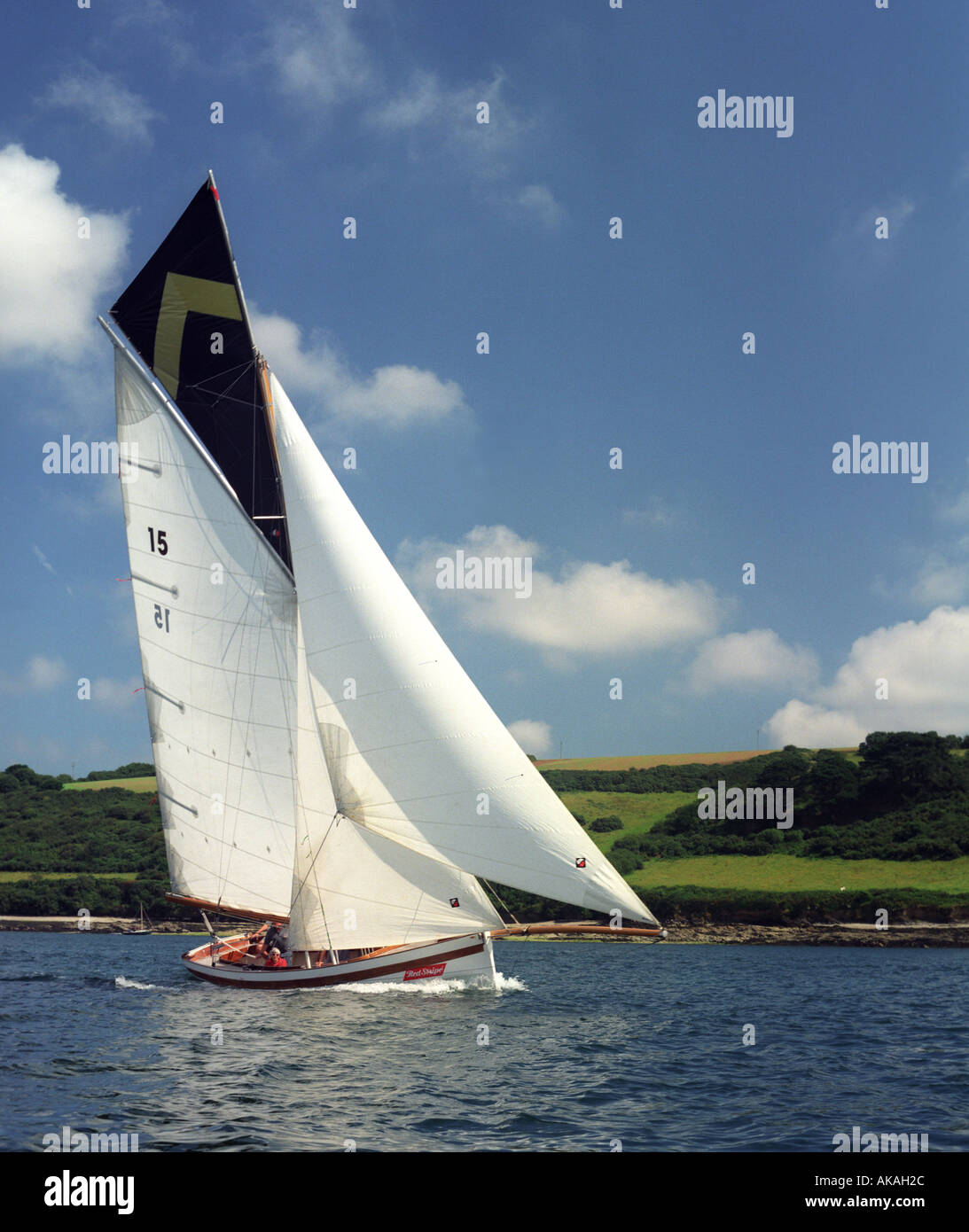 Workboat Evelyn 1898 Falmouth Cornwall Stockfoto