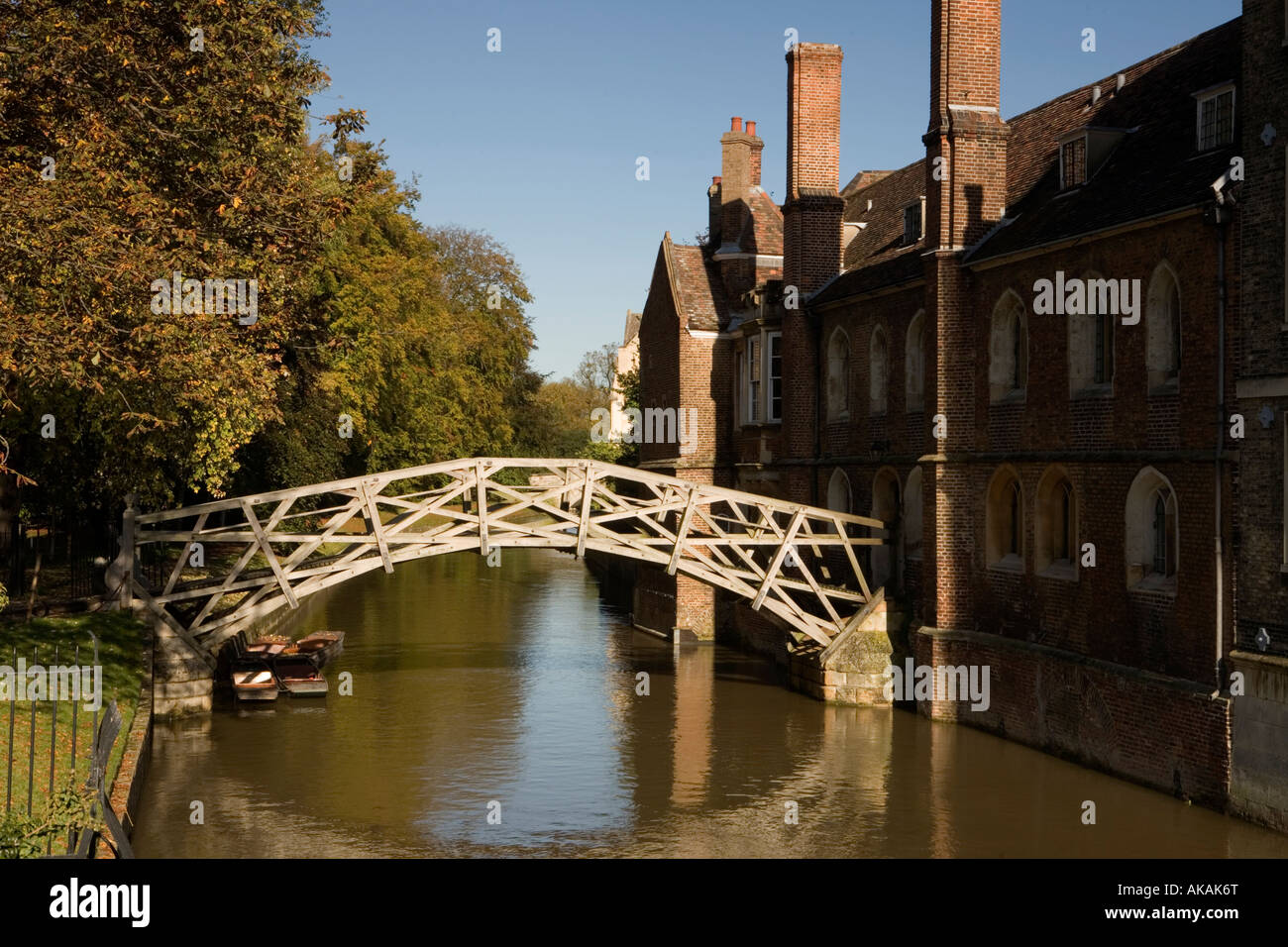 Mathematische Brücke Queens College in Cambridge Stockfoto
