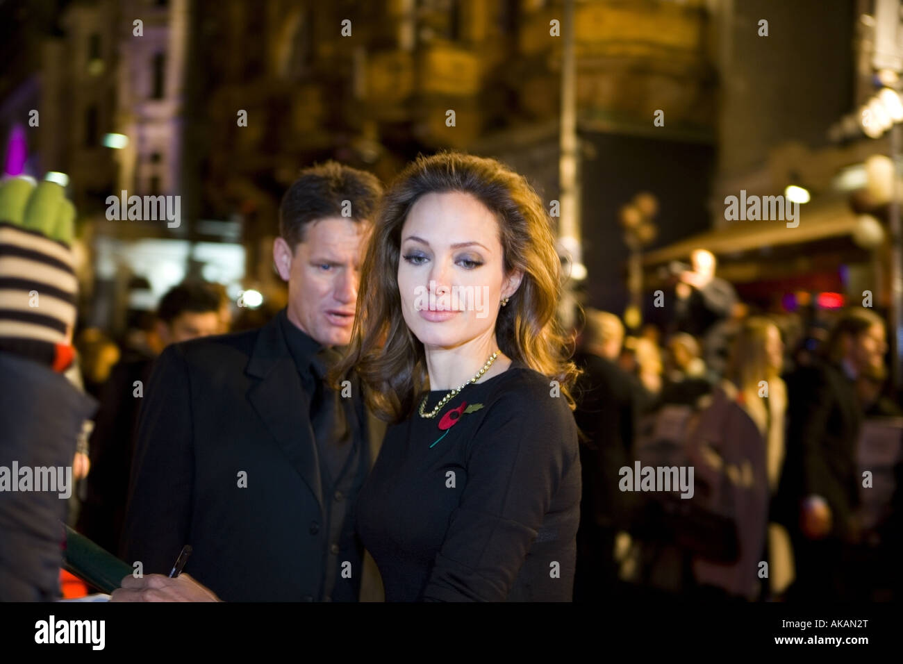 Angelina Jolie bei Beo Wulf Film premiere europäischen Leicester Square london Stockfoto
