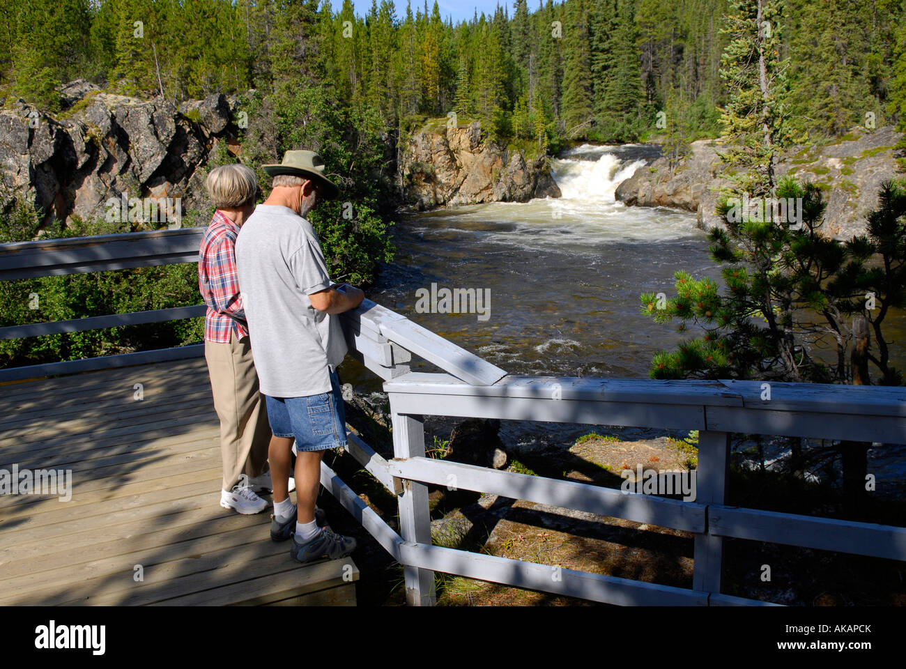 Rancheria Falls Recreation Site entlang Alaska Highway ALCAN Al Dose Yukon Territory Kanada Stockfoto