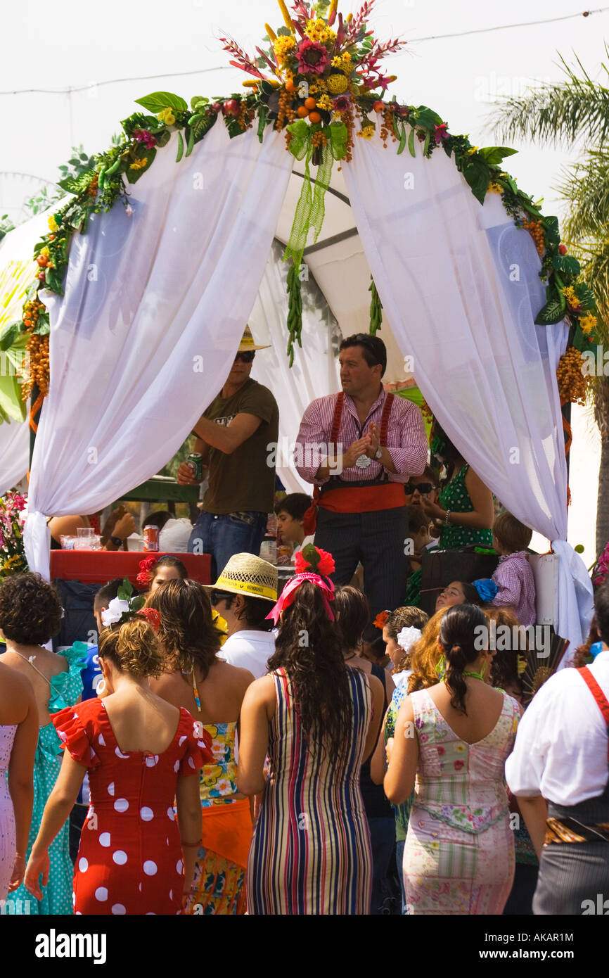 Torremolinos Costa del Sol Malaga Provinz Spanien Feria de San Miguel jährliche Romeria Stockfoto