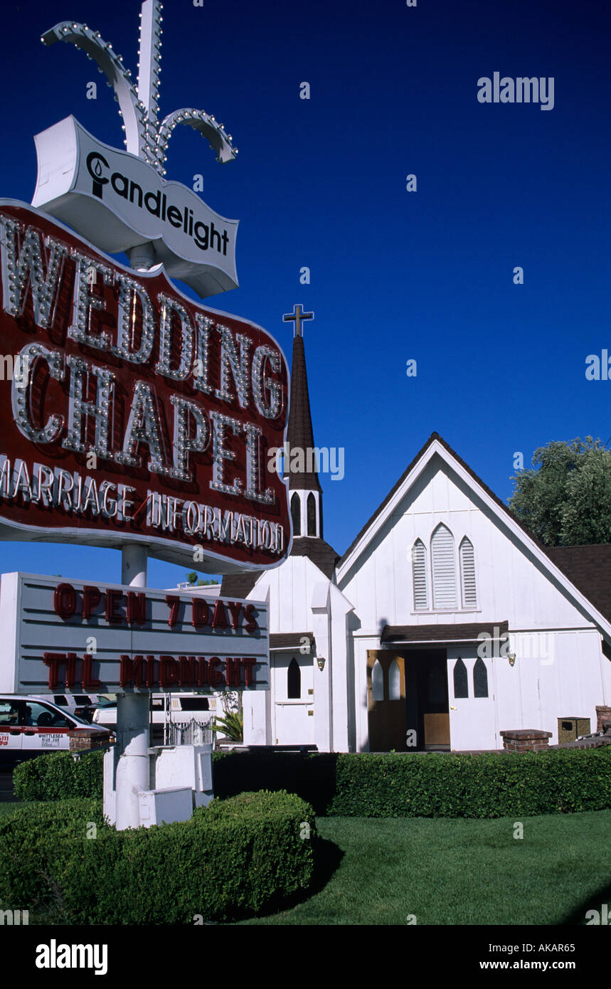Hochzeitskapelle Las Vegas Nevada, USA Stockfoto