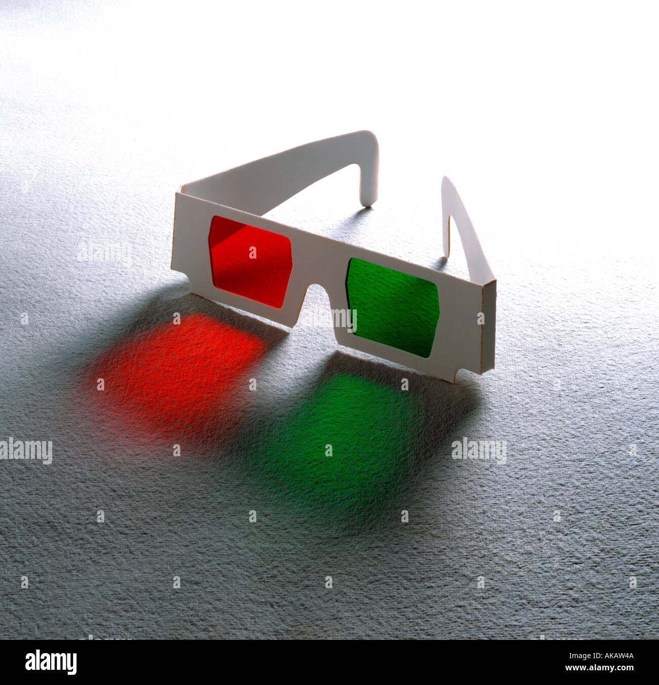Kino Film 3D-Brille auf strukturierten Hintergrund Stockfoto