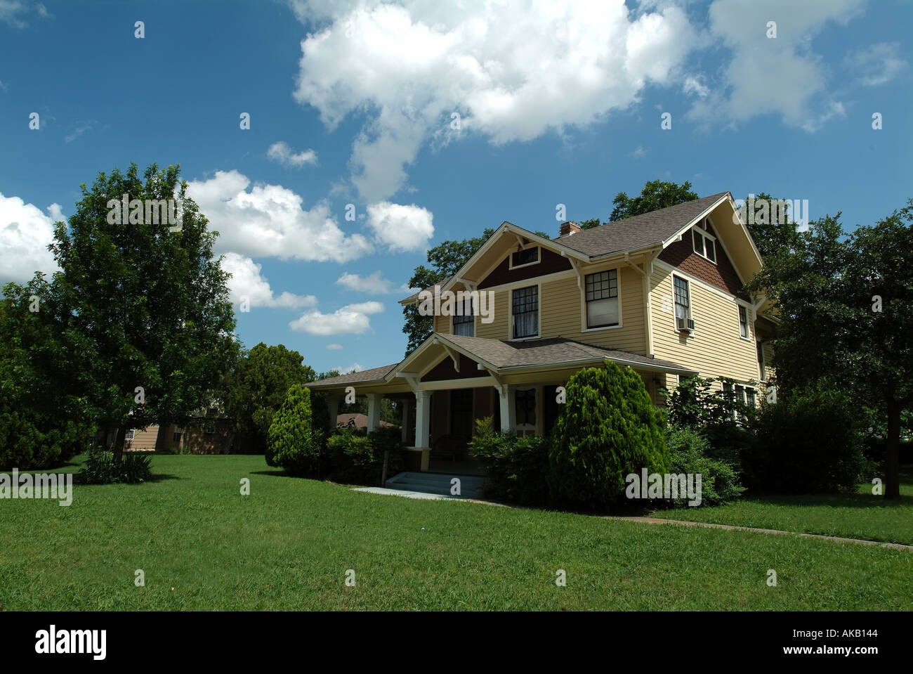 Vorgarten eines Hauses in Plano in einem Vorort von Dallas Stockfoto