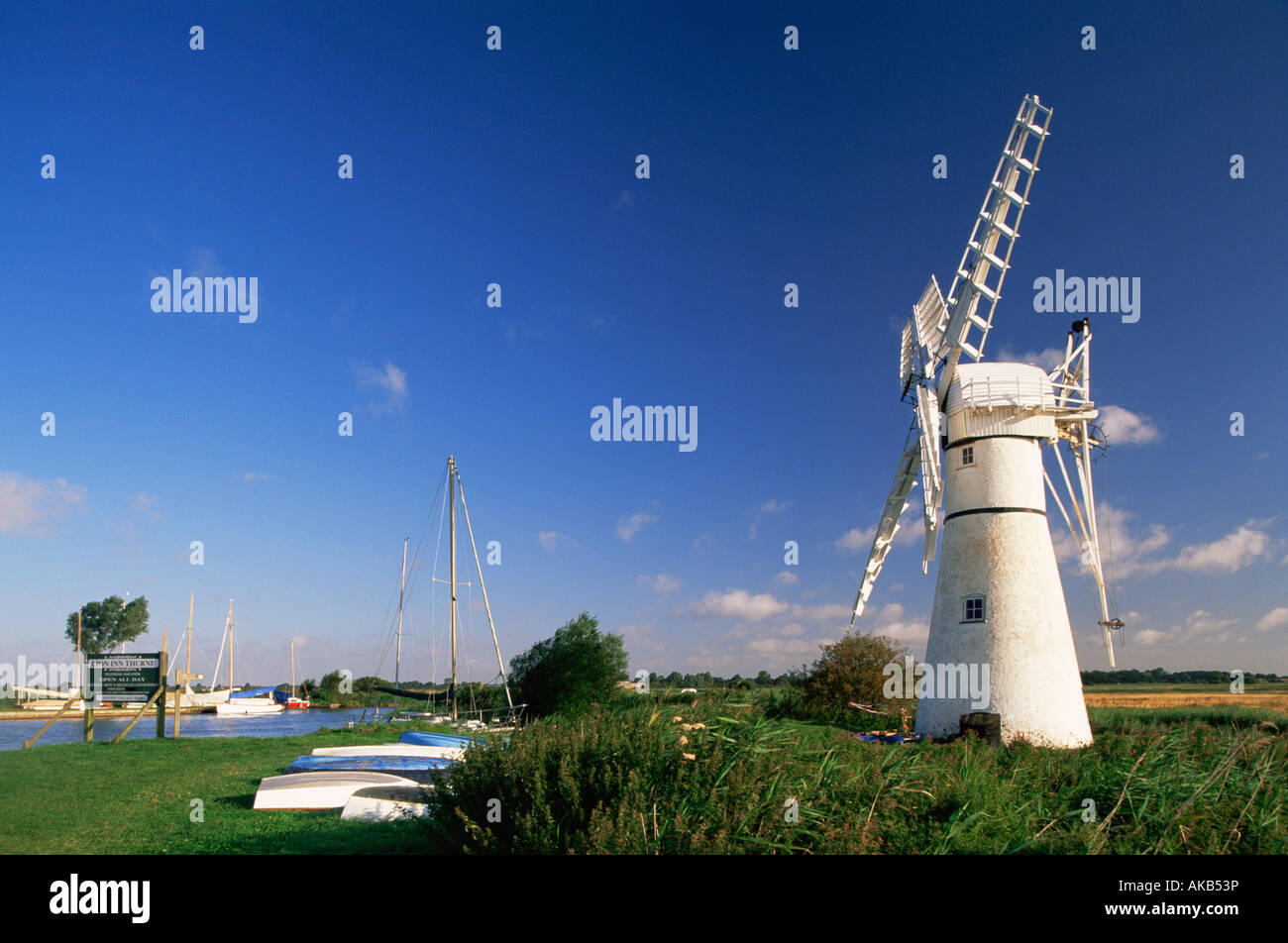England, Norfolk, Norfolk Broads, Fluß Thurne Stockfoto