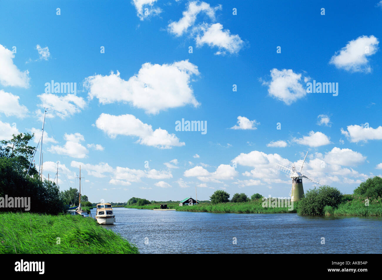 England, Norfolk, Norfolk Broads, Fluß Thurne Stockfoto