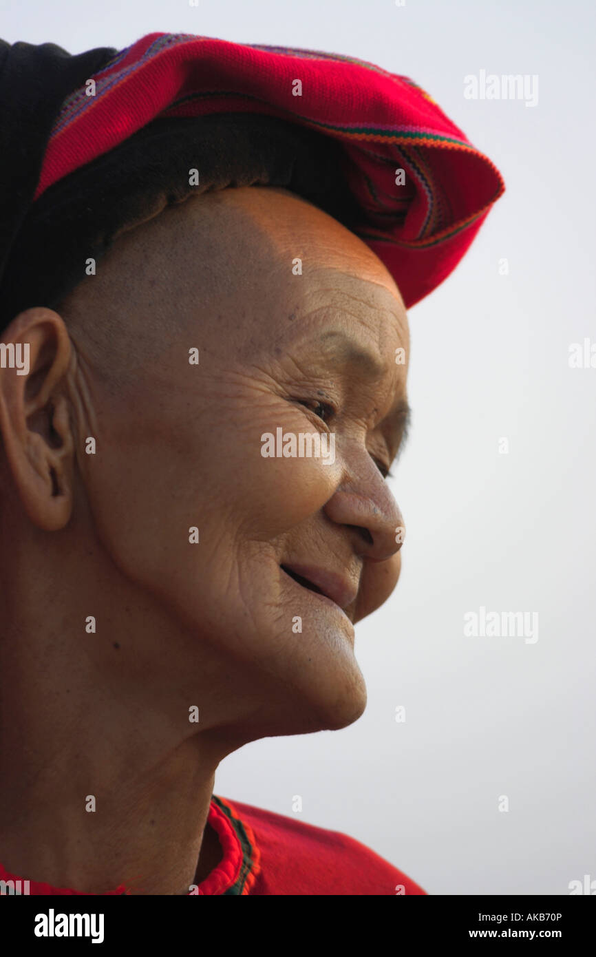 Myanmar (Burma), Porträt von Elderley Frau Stockfoto