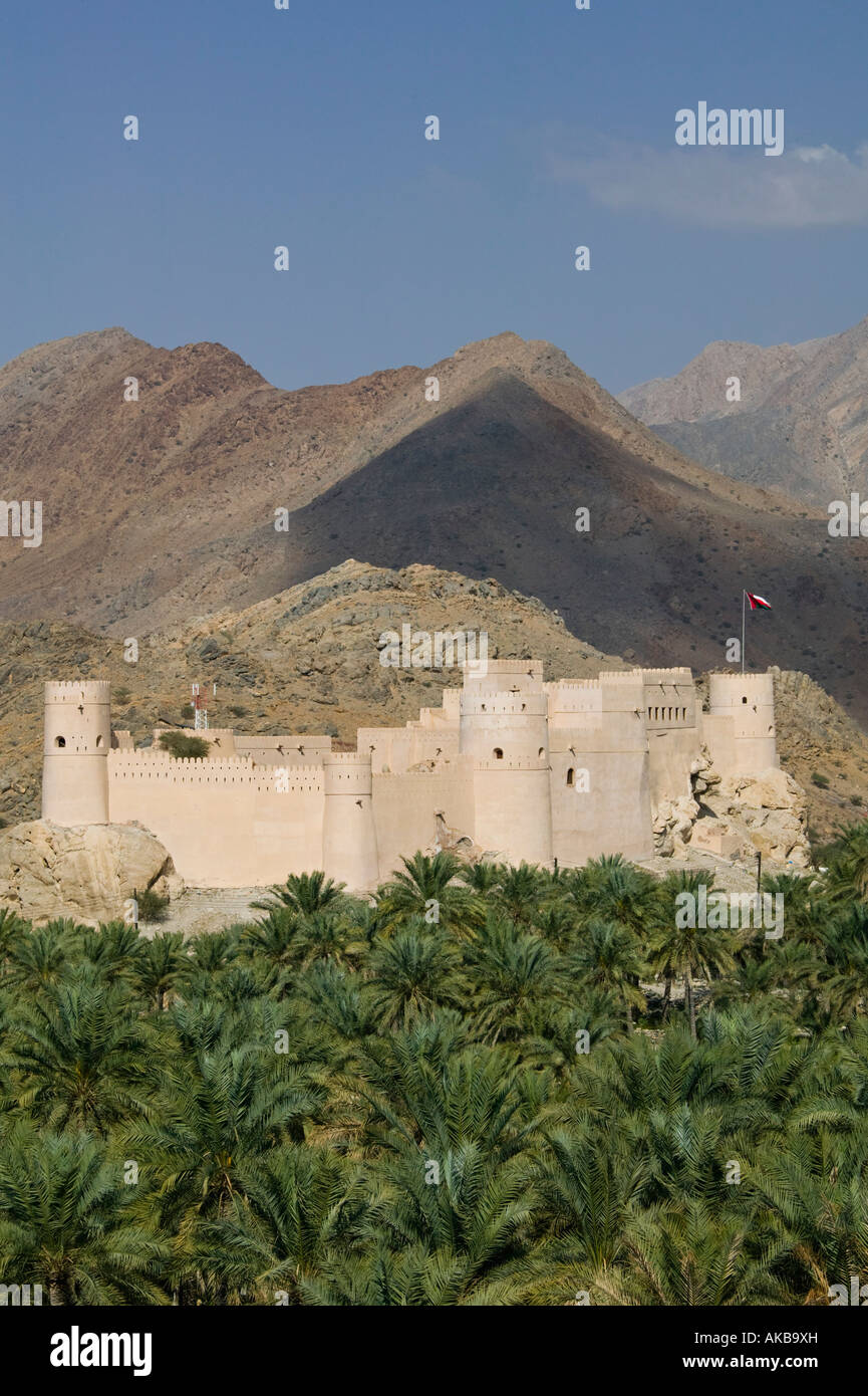 Oman, westlichen Hajar-Gebirge, Nakhl Fort Stockfoto