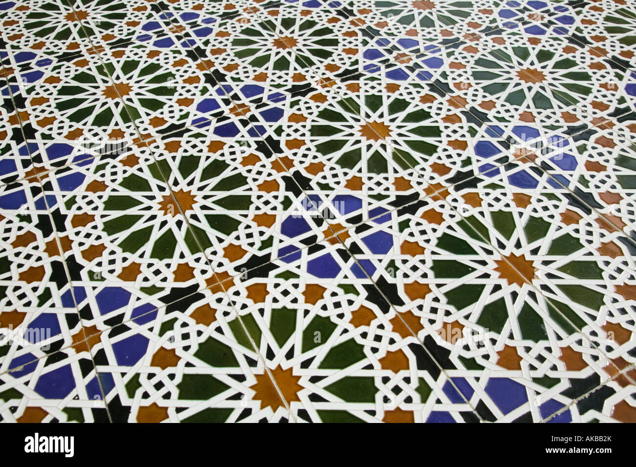 Bahrain, Manama, Beit al-Quran Museum, Museum der koranischen und Studie Zentrum traditionellen gefliesten Boden Stockfoto