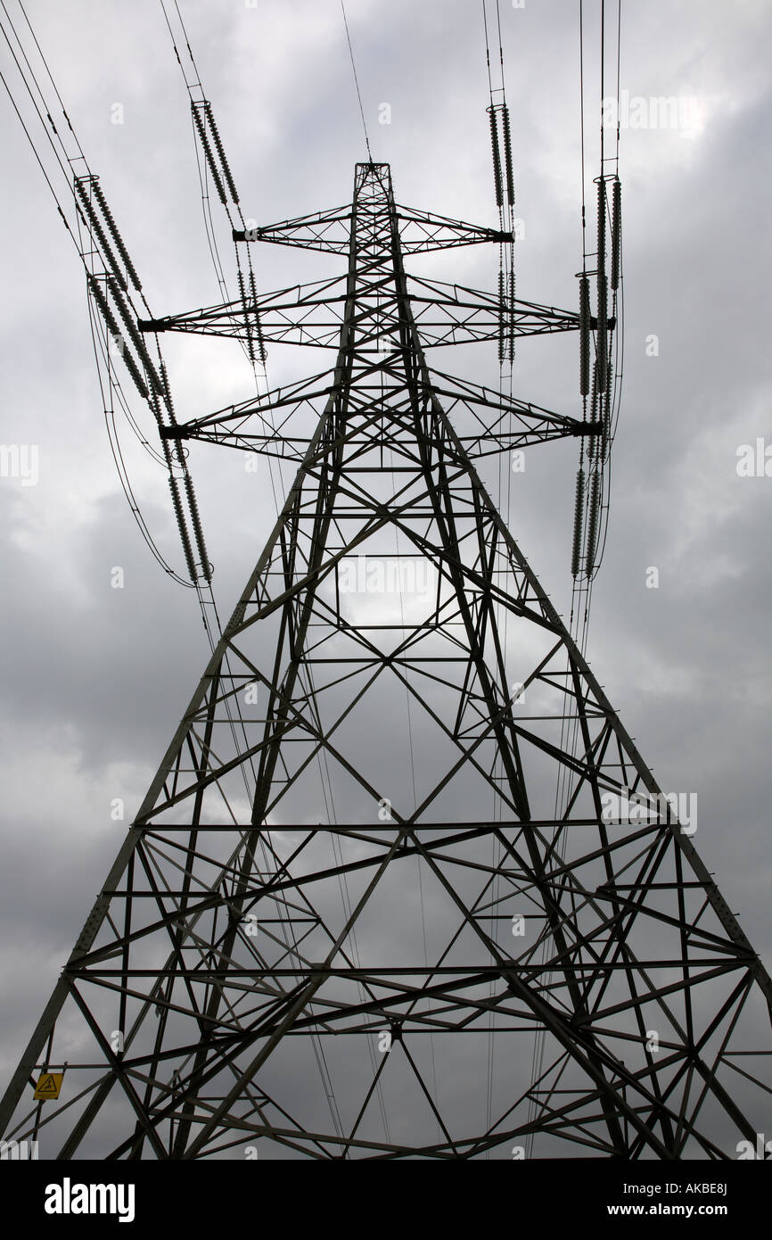 Strommast. Stockfoto