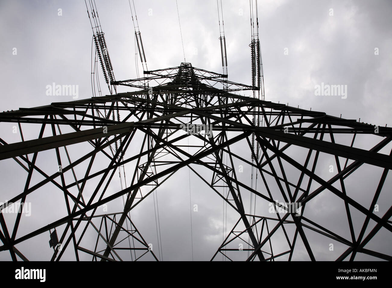 Strommast. Stockfoto