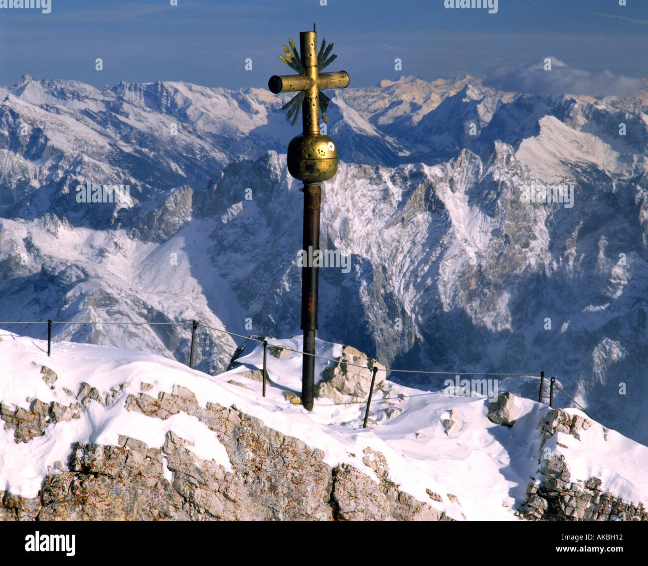 DE - Bayern: Zugspitze Gipfel Stockfoto