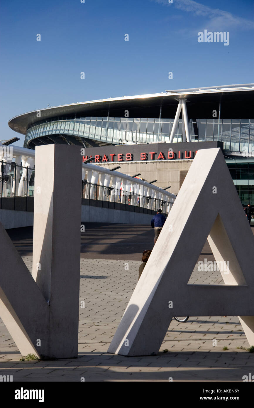 Emirates Stadion Heimat des Fußballvereins FC Arsenal eines England s Premiership Fußballteams Stockfoto