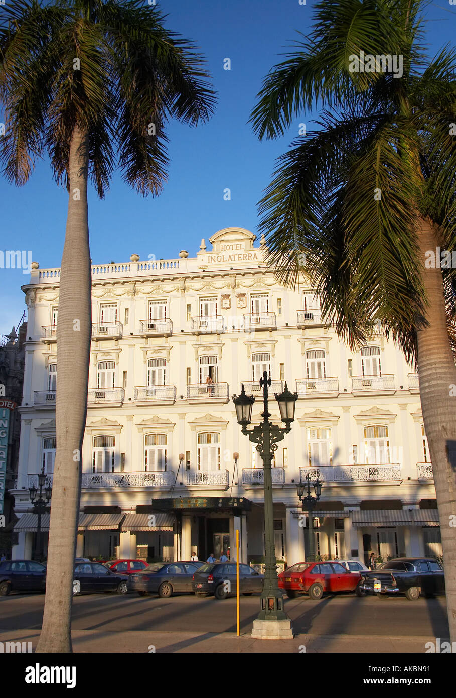 Hotel Inglaterra Parque Central Havanna Centra Habana Kuba Stockfoto
