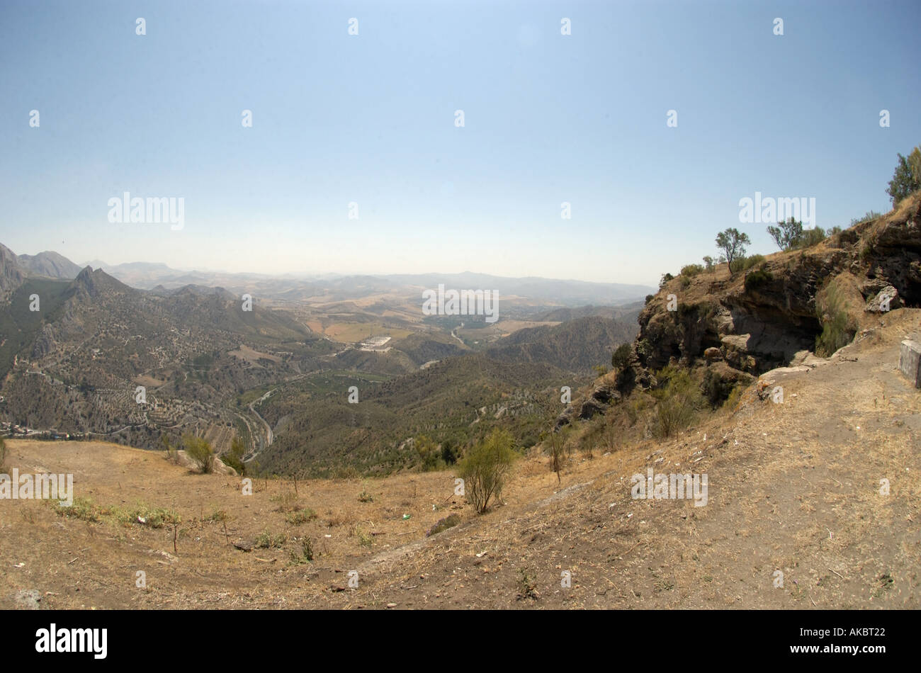 Blick über Desfiladero de Los Gaitanes, Andalusien Südspanien Stockfoto