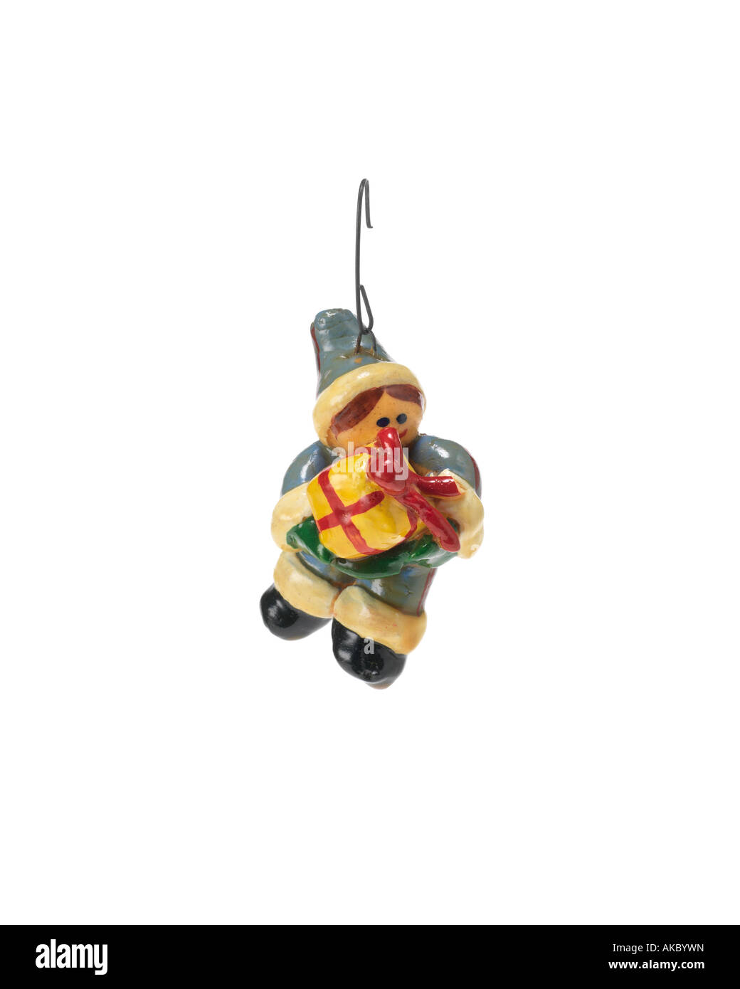 Weihnachtskugeln Weihnachten Xmas Ornament Cookie Geschenk-Paket gewickelt vorliegende Schneeanzug Band winter Stockfoto