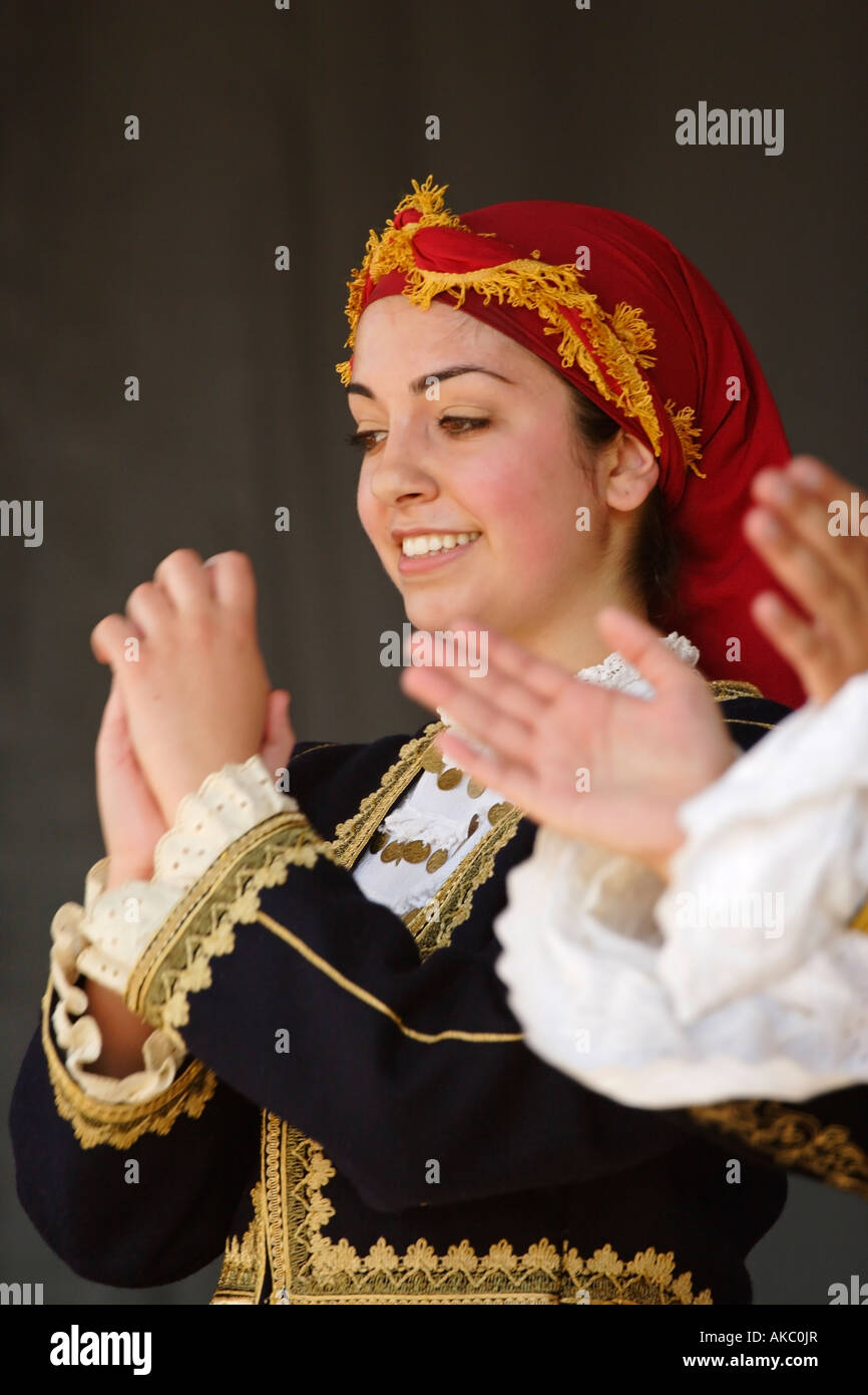 Griechische Tänzer Stockfoto