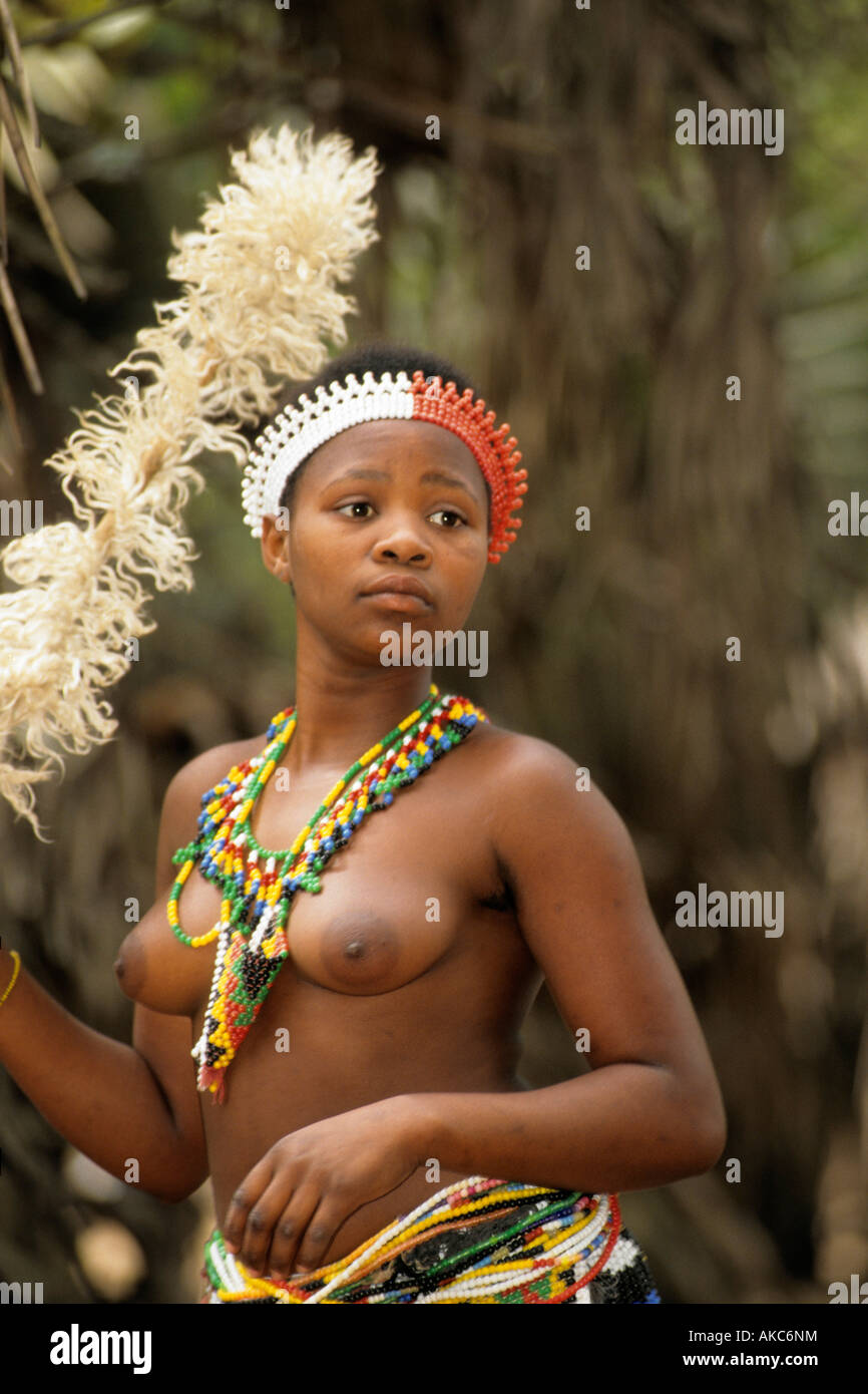 Südafrika KwaZulu Natal Dumazulu Dorf Zulu Leute Stockfoto