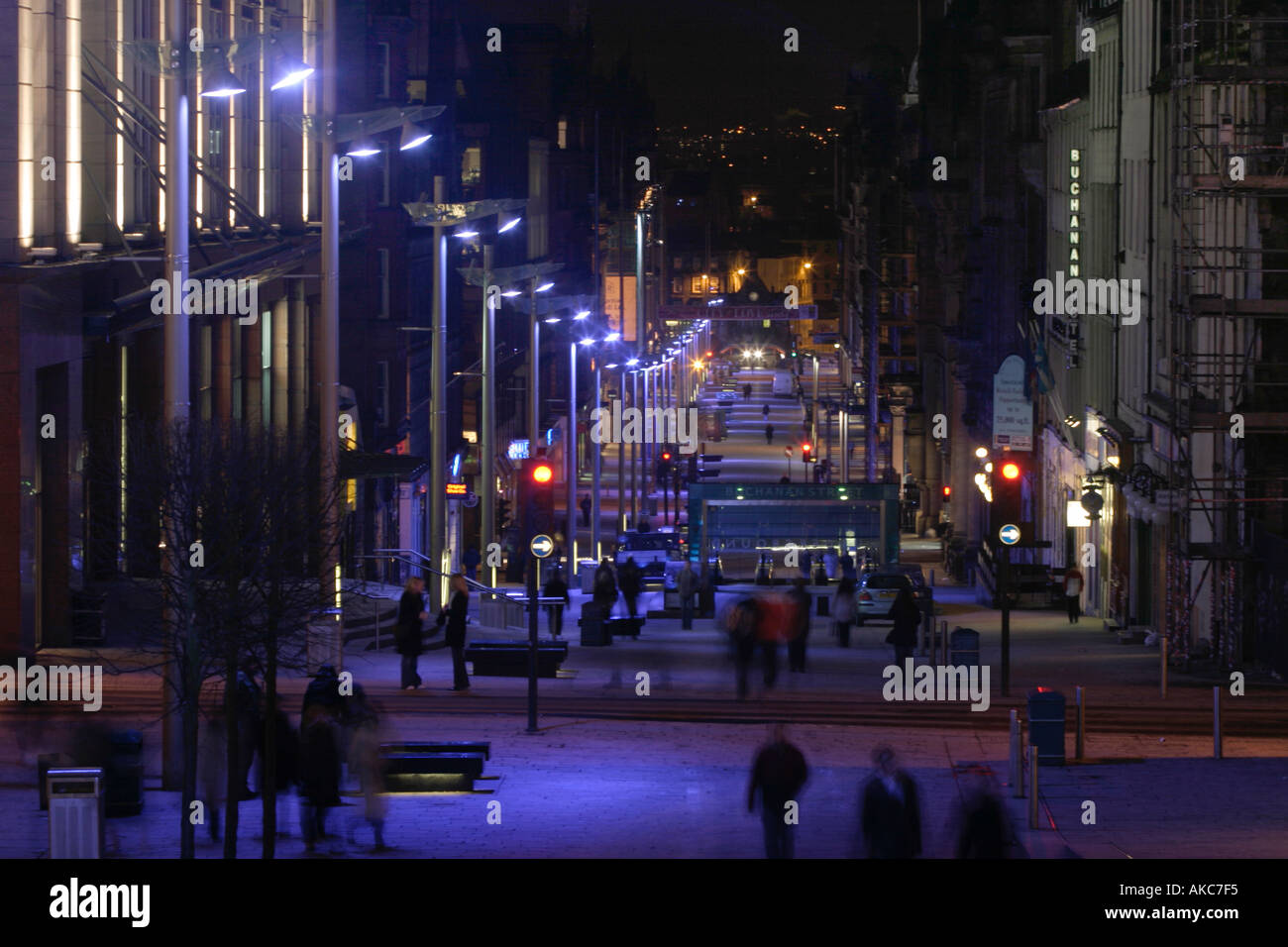 Late-Night shopping in Buchanan Street Glasgow Stockfoto