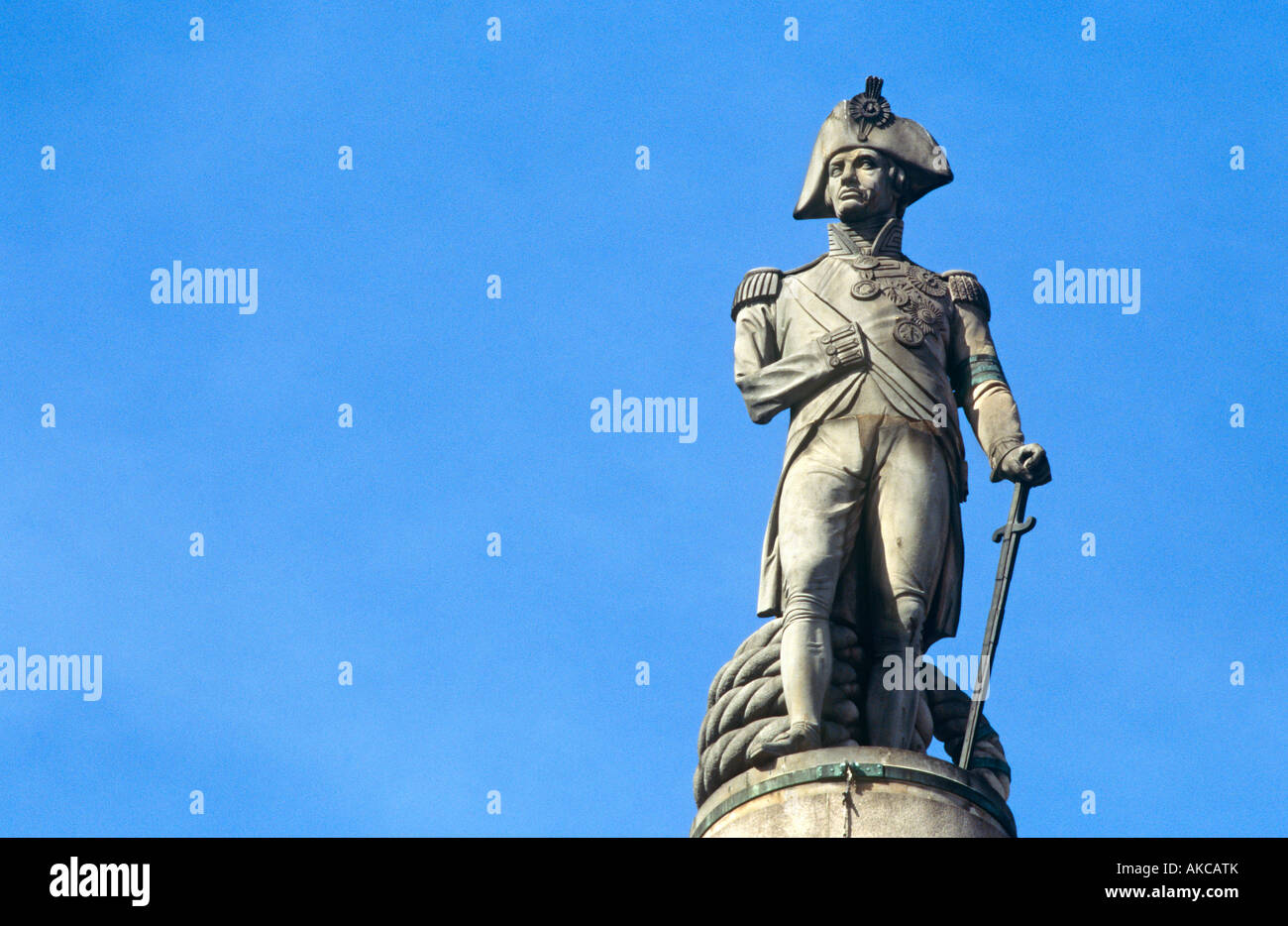 Nelsons Säule, Trafalgar Square, London, Vereinigtes Königreich Stockfoto