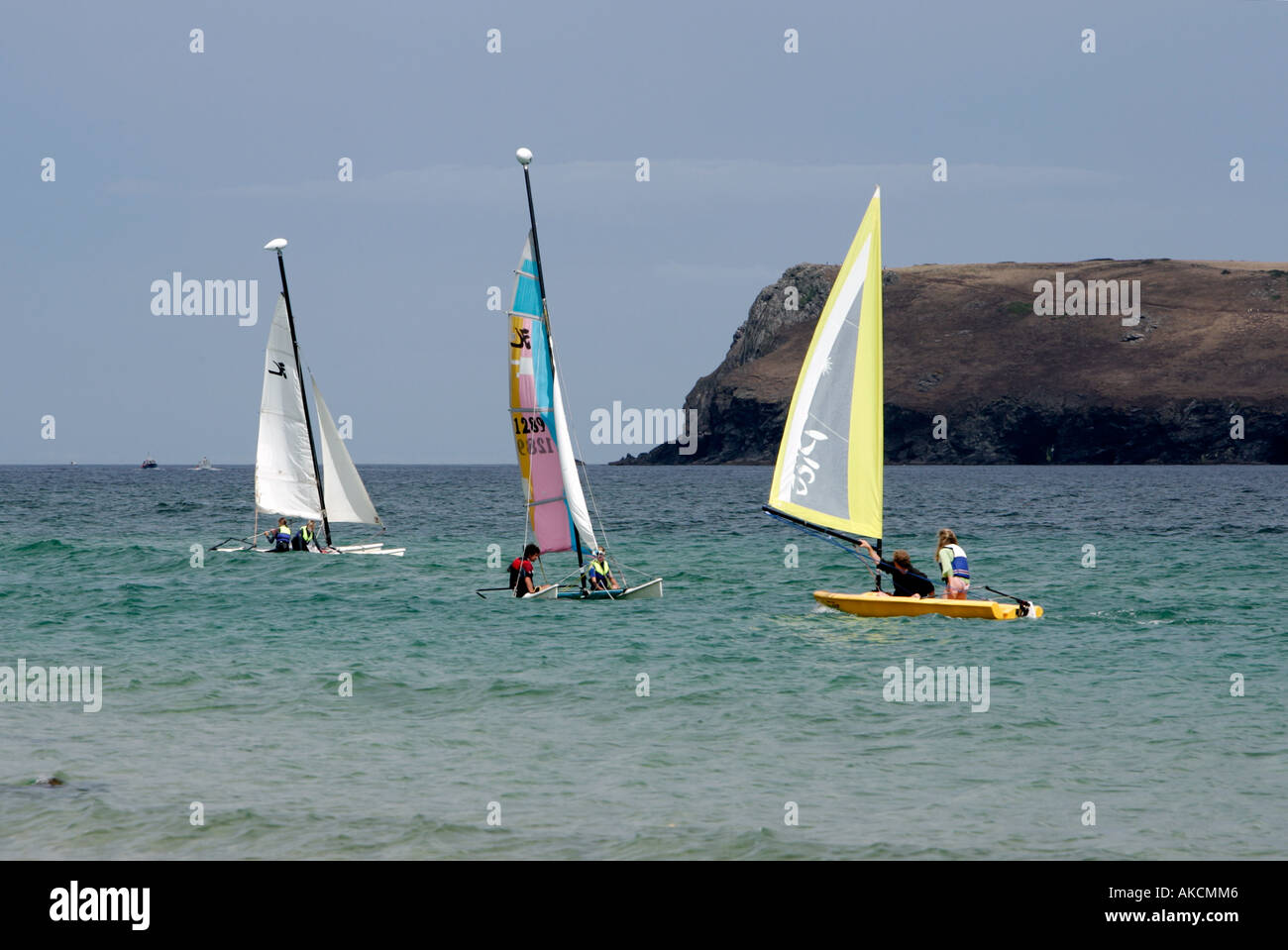 Segelboote in Padstow, Cornwall Stockfoto