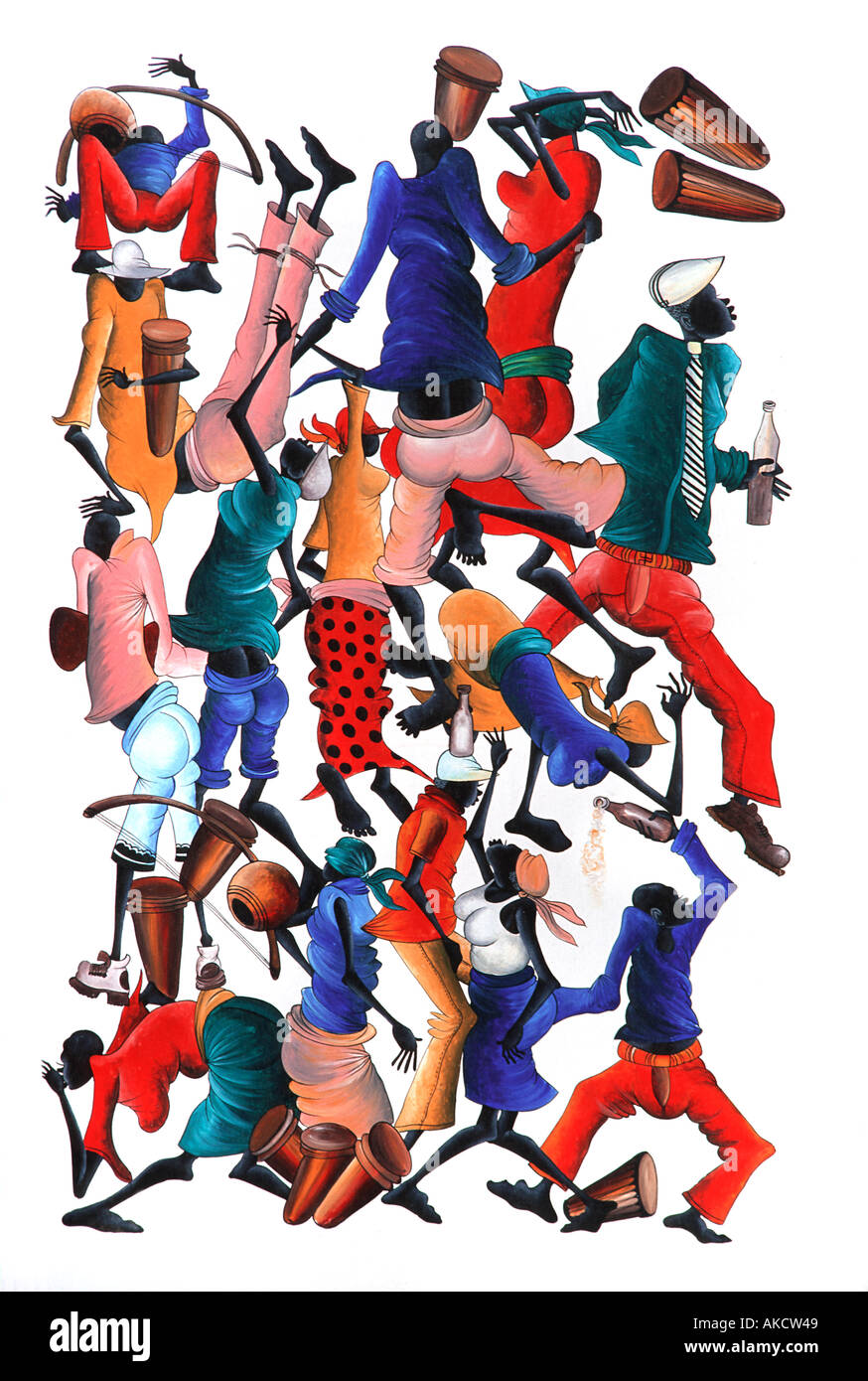 Zeitgenössische Malerei an den Wänden des Hotel Stone Town Unguja Zanzibar Island Tansania indischen Ozean Ostafrika Stockfoto