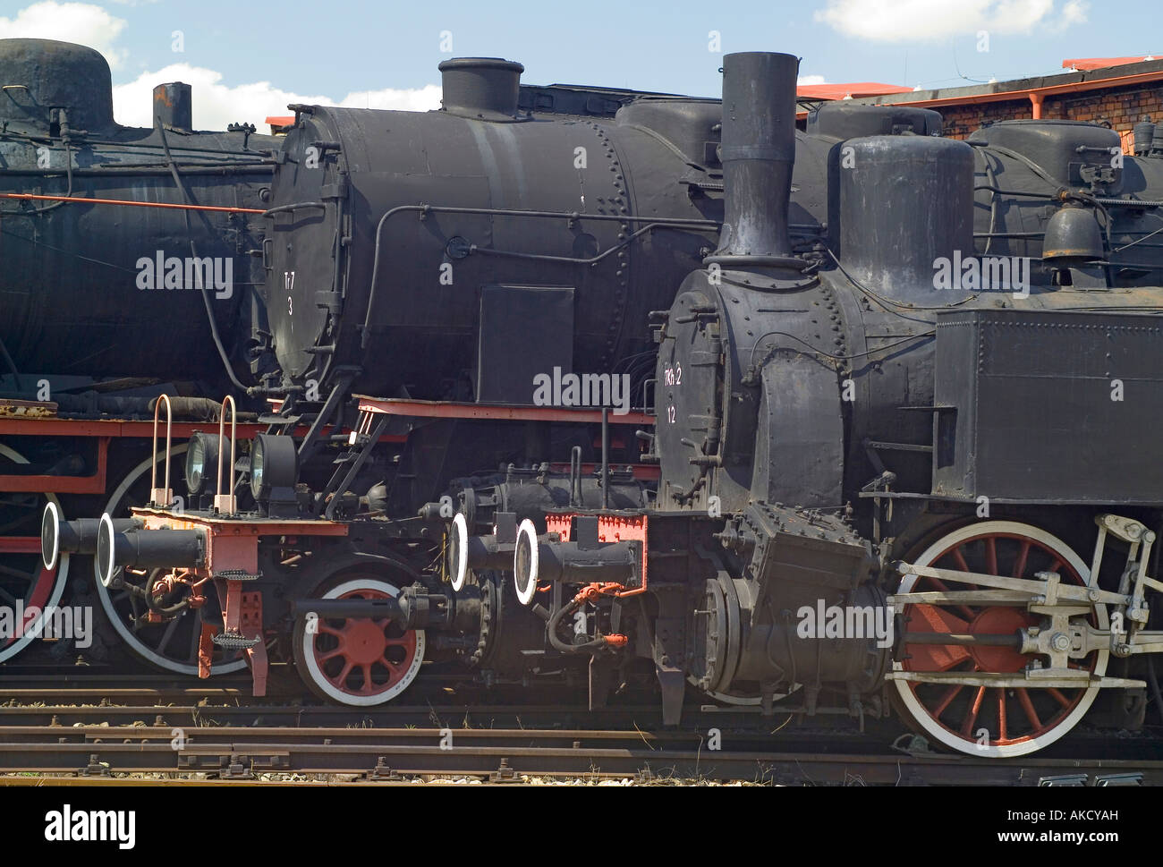 alte Dampfmaschinen Lokomotiven Stockfoto