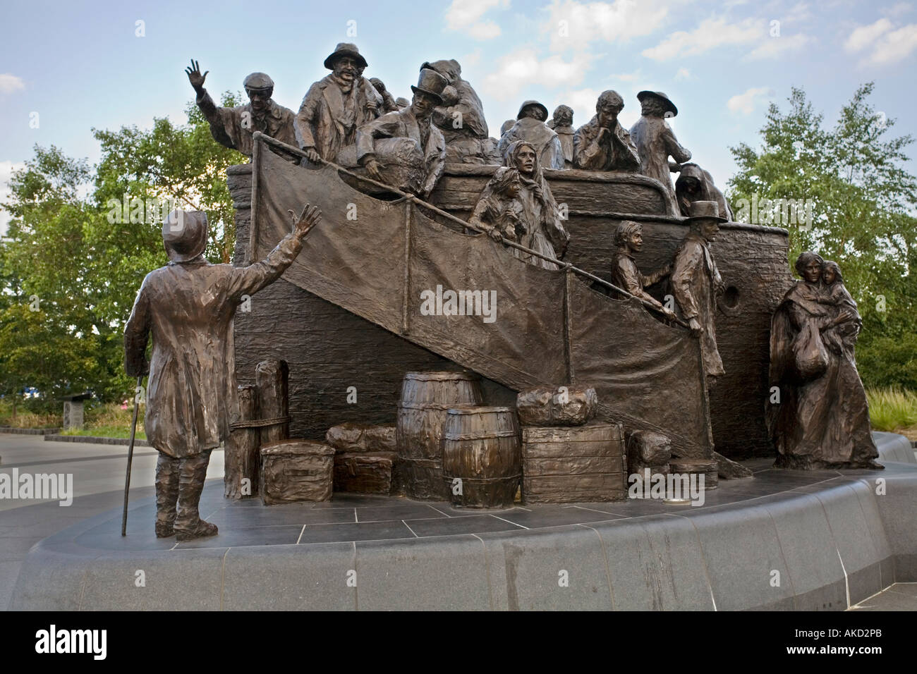 Endansicht der irischen Hungersnot Memorial Penns Landing Philadelphia Pennsylvania Stockfoto