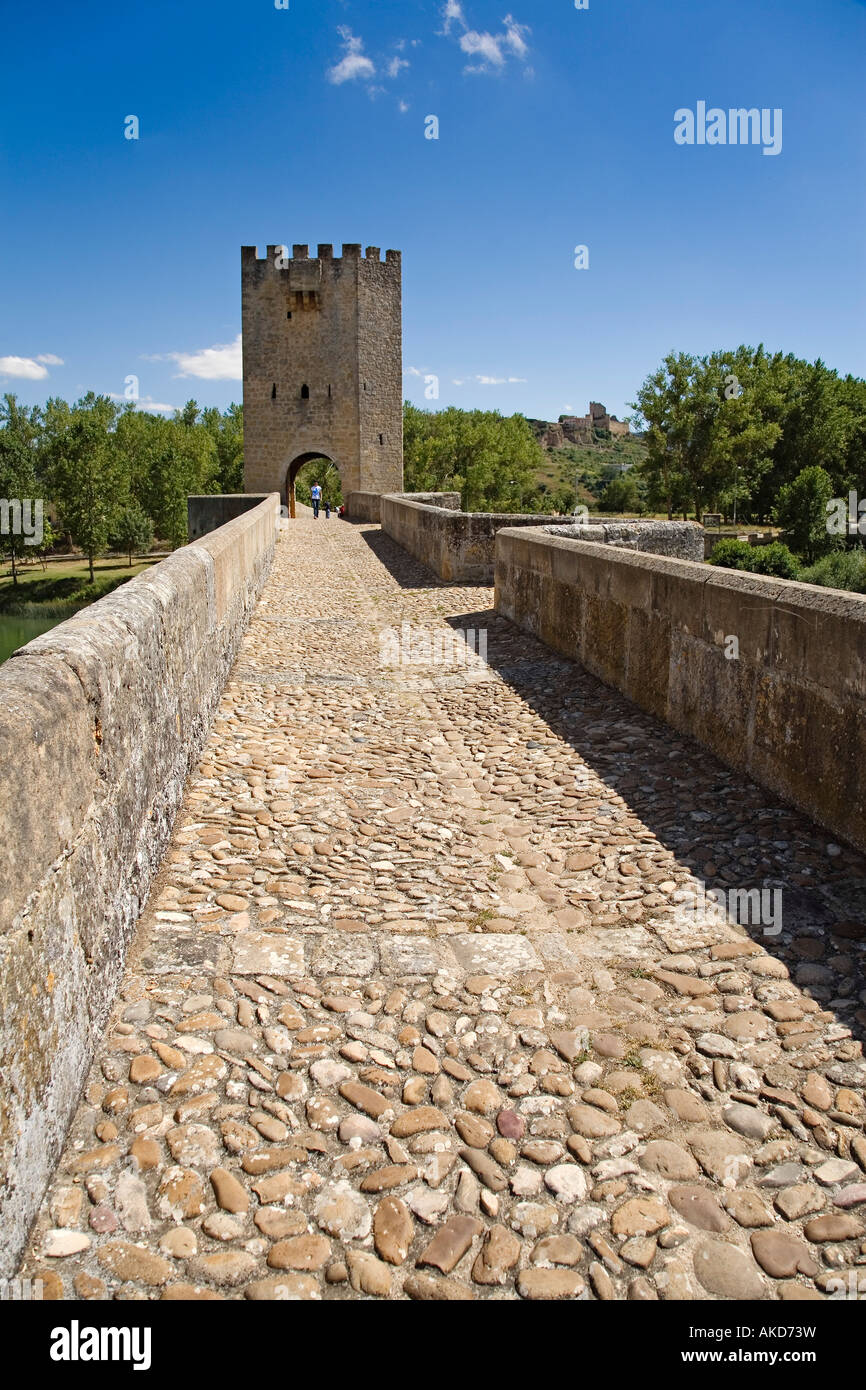 mittelalterliche Brücke des Frias Burgos Castilla Leon Spanien Stockfoto