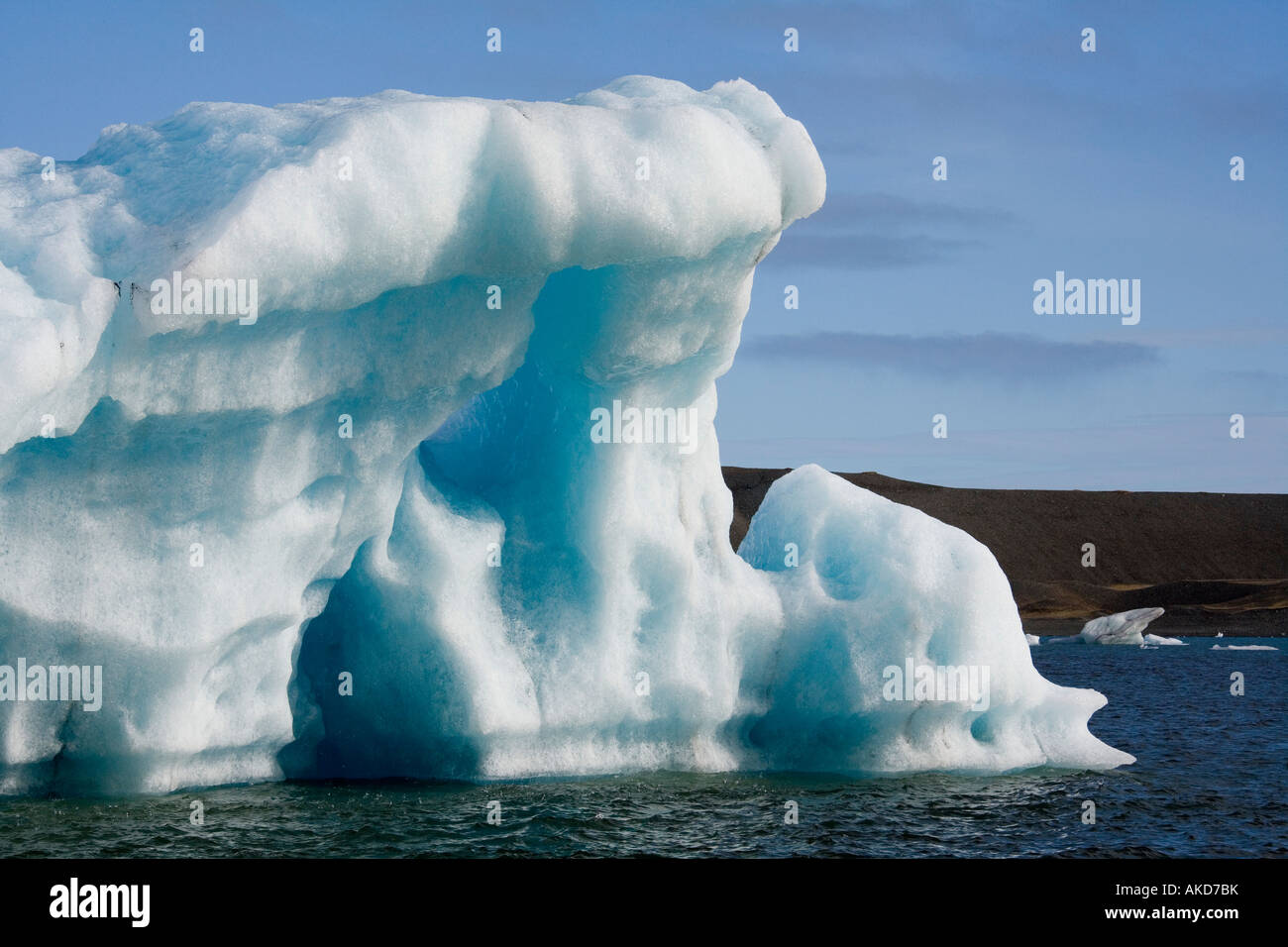 Eisberg in Jökulsárlón Glacial Lagune im Süden von Island Stockfoto