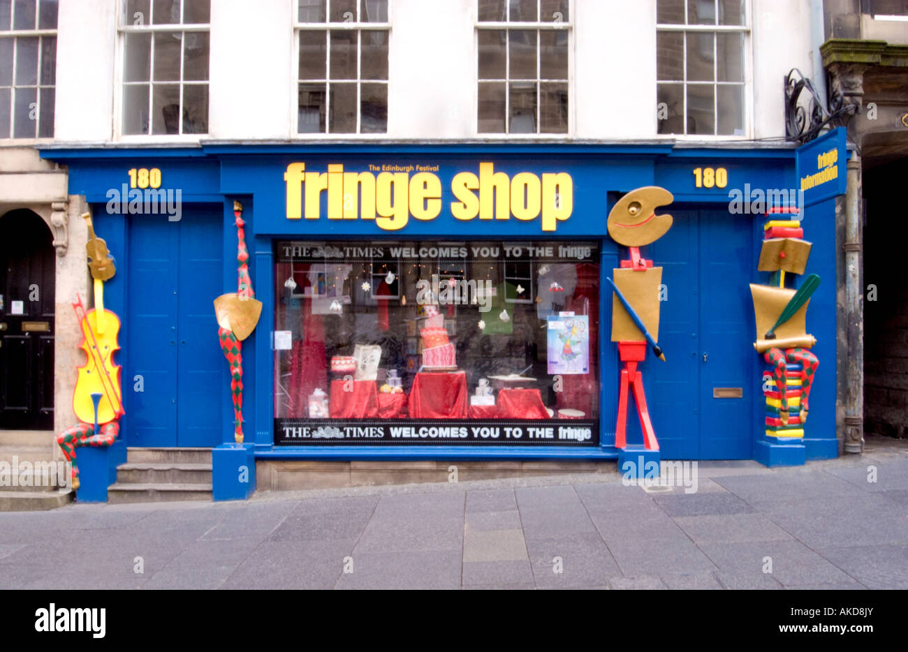 Das Edinburgh Festival Fringe Shop und Abendkasse, Schottland Stockfoto