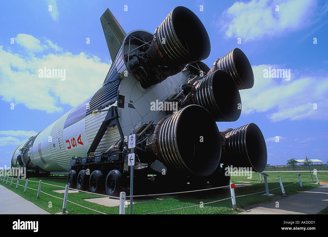 Apollo-Rakete bei Johnson NASA Space Center in Houston Texas Stockfoto