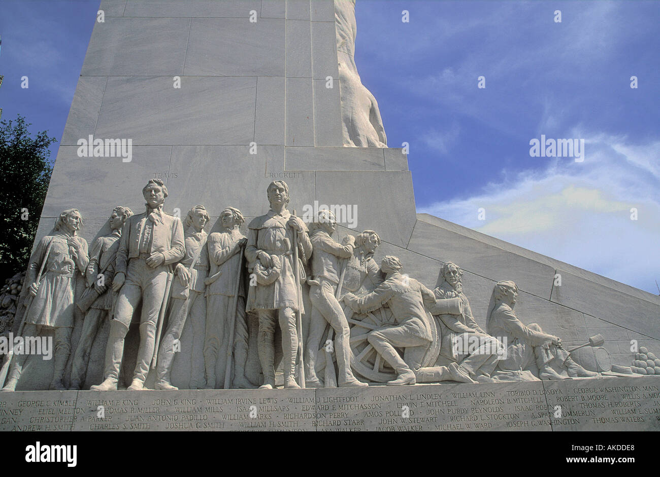 Das Denkmal für die Helden der Unabhängigkeit von Texas am Alamo San Antonio Texas USA Stockfoto