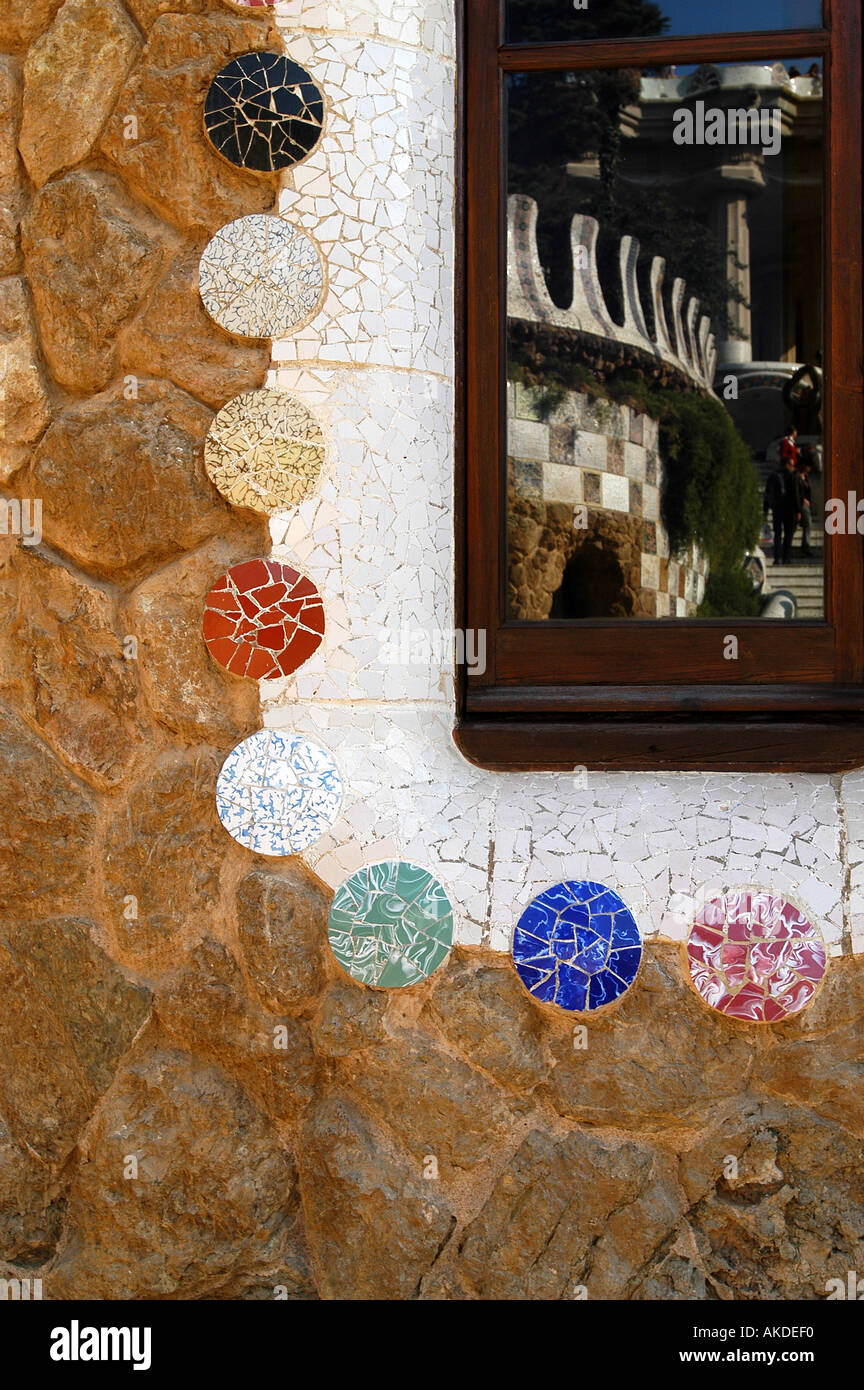 Parc Güell in Barcelona, Spanien. Stockfoto