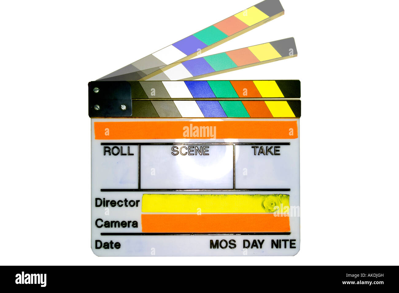 Ein stock Foto von einem Schiefer Brett verwendet, um Filme zu machen. Stockfoto
