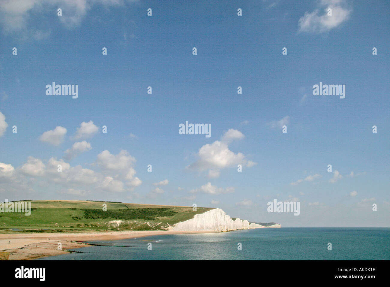 Die Severn Schwestern Kreidefelsen Seaford Sussex England Stockfoto