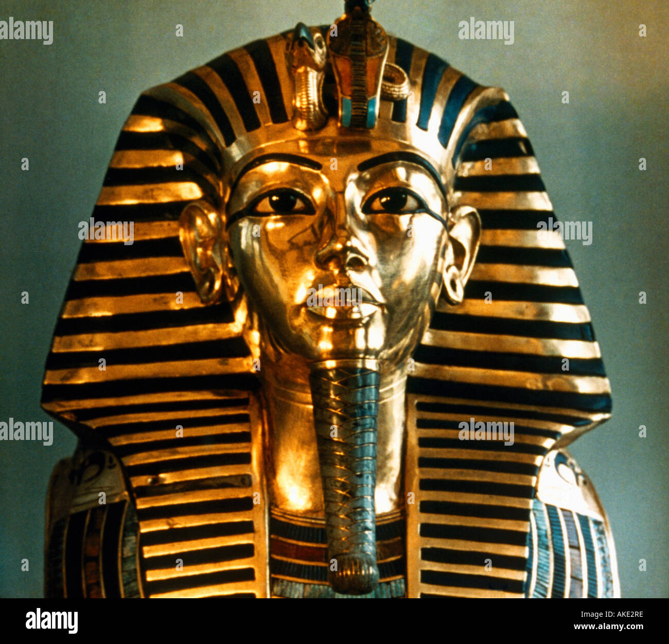 Ägypten-Nekhbet und Wadjet auf Totenmaske Tutanchamun Stockfoto