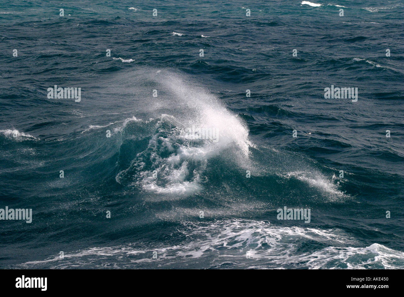 Antarktis Kreuzfahrtschiff Begegnungen stürmischer See in der berüchtigten Drake-Passage Stockfoto