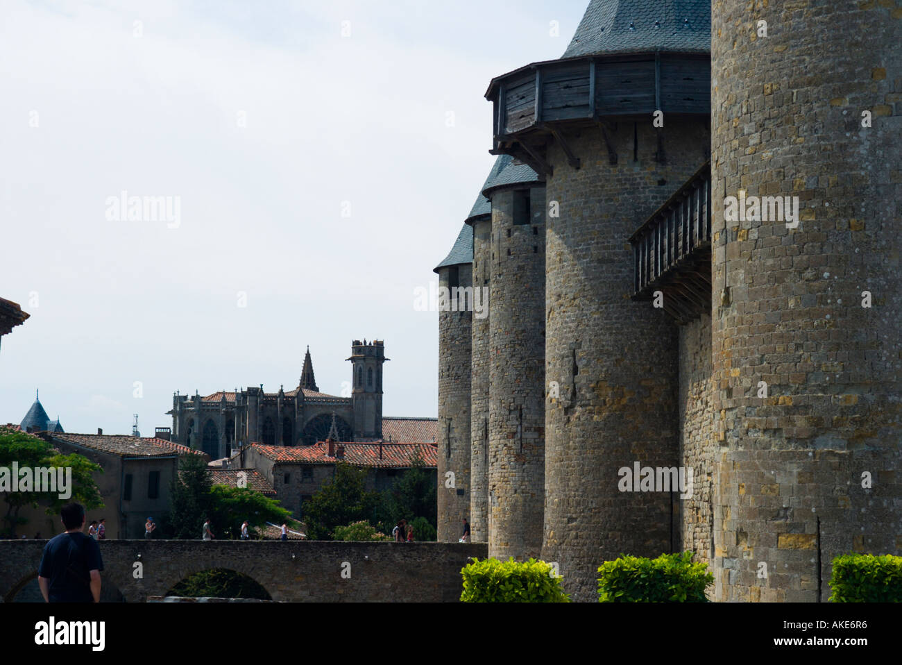 Türme von Carcassone Stockfoto