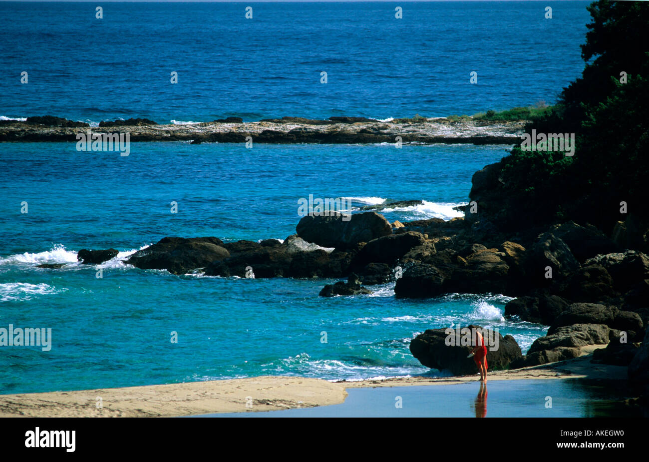 Griechenland, Ikaria, Strand von Armenisti der Nordküste Stockfoto