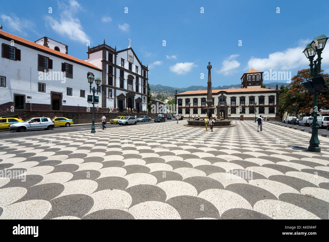 Praca Municipio (Hauptplatz), Funchal, Madeira, Portugal Stockfoto