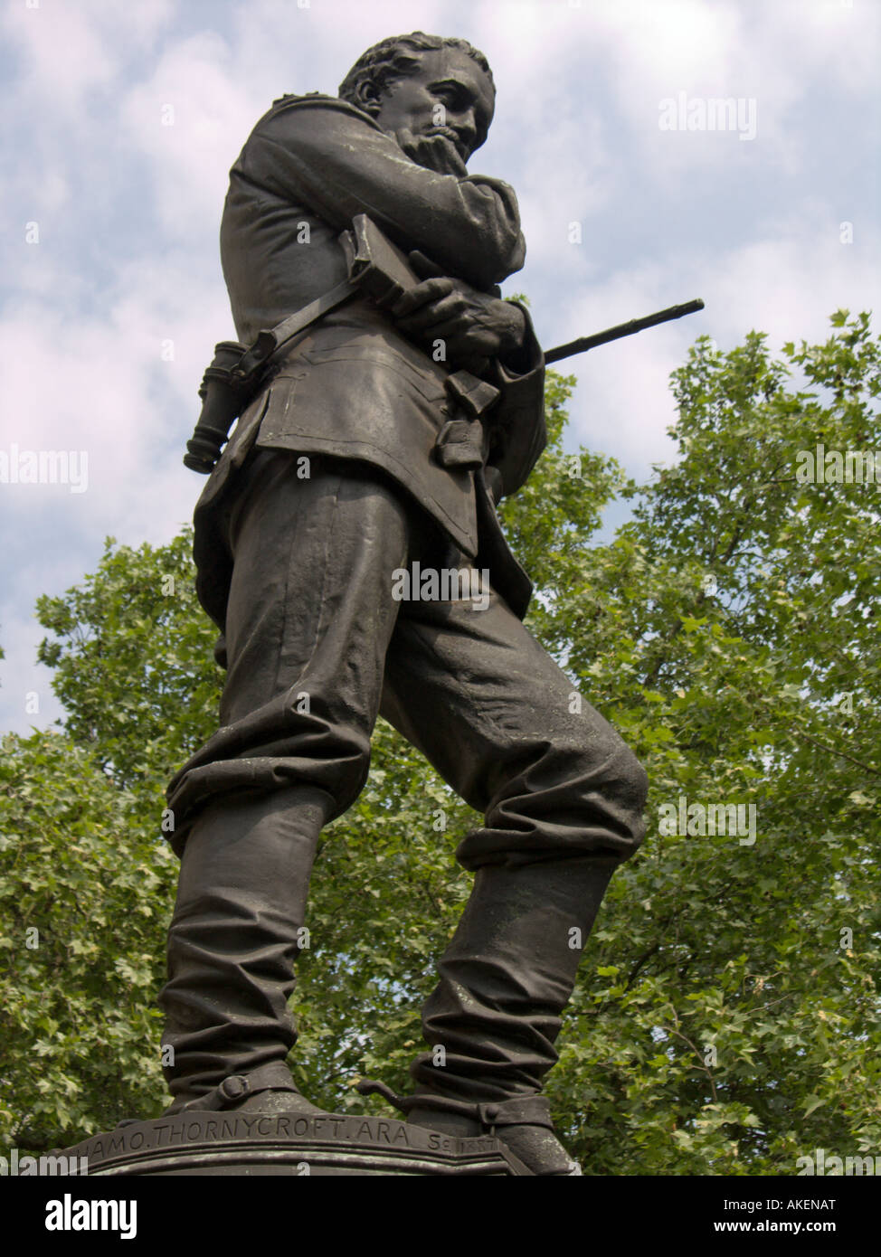 Sir Hamo Thornycroft Statue von Gordon von Khartum, auf dem Gelände des Verteidigungsministerium, Whitehall, London, England Stockfoto