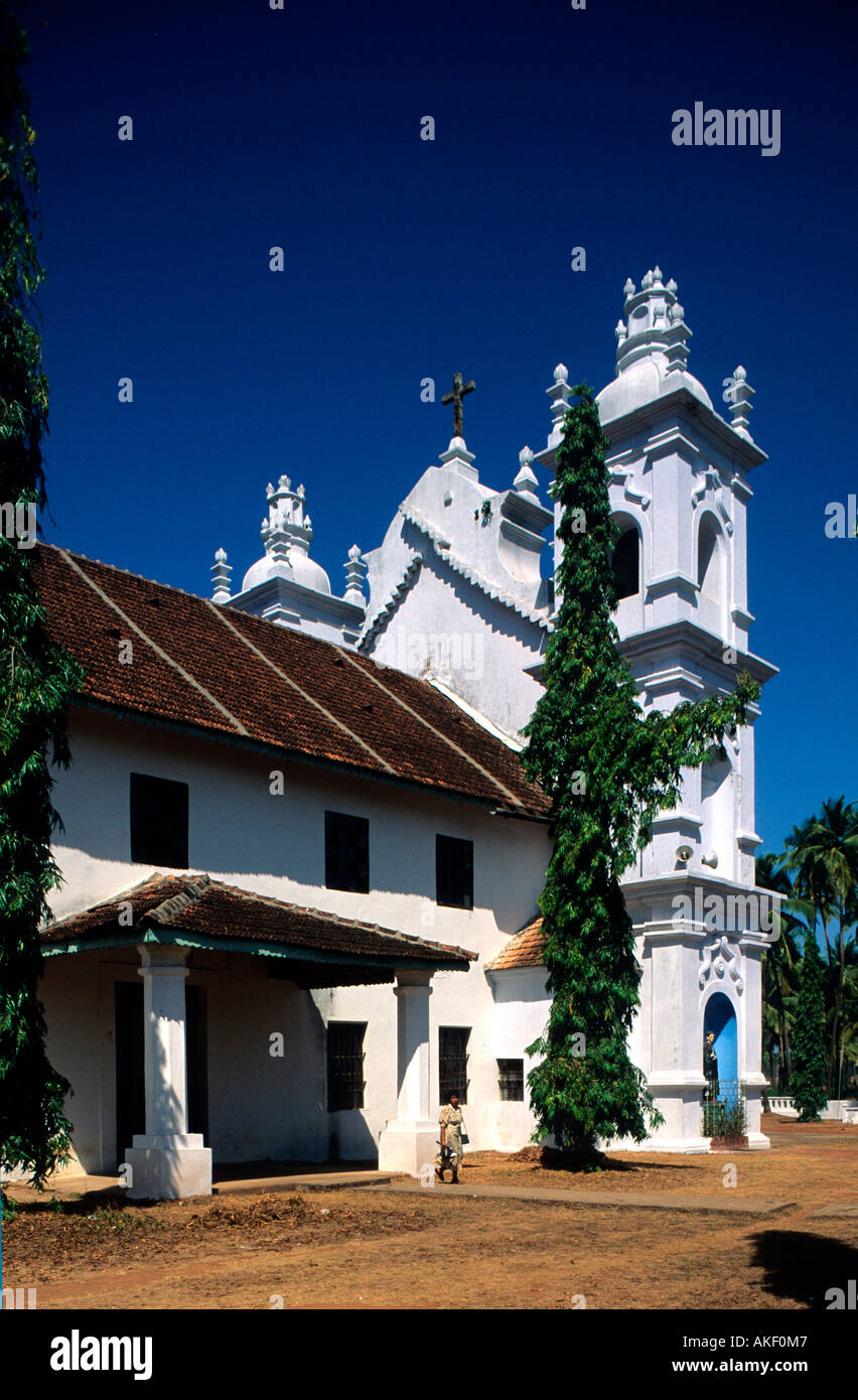 Indien, Goa, Bezirk Bardez, Anjuna, selben Kirche am Dorfrand Stockfoto