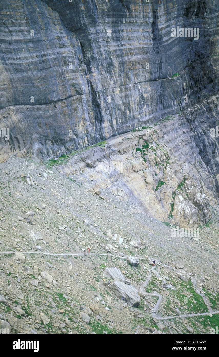 Pfad im Circo de Pineta, Ordesa Nationalpark, Spanien Stockfoto