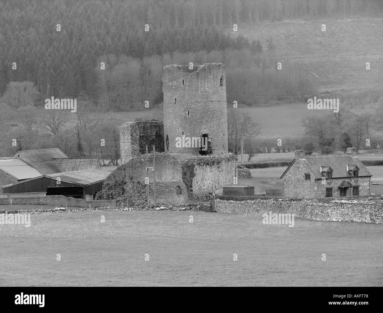 Tretower Hof und Schloss Tretower Powys Wales GB Großbritannien 2004 Stockfoto